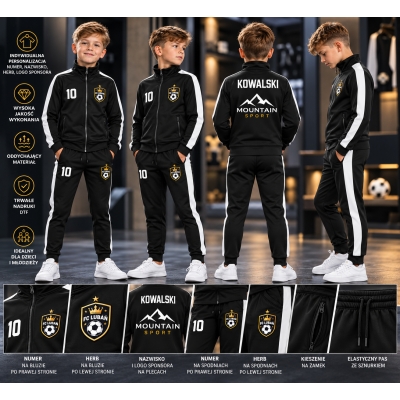 Dres Sportowy Personalizowany Creta czarno-biały